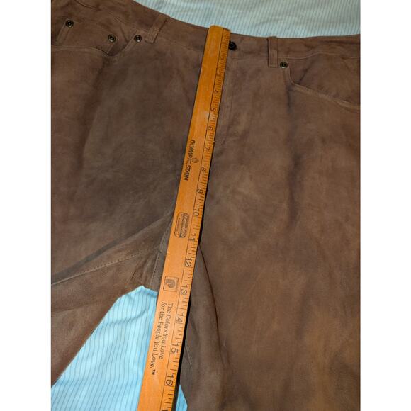 Vintage Talbots Leather Suede pants Women's Size 12 Large Wide Leg - Picture 8 of 8